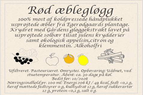 Rød Æblegløgg 0,75L