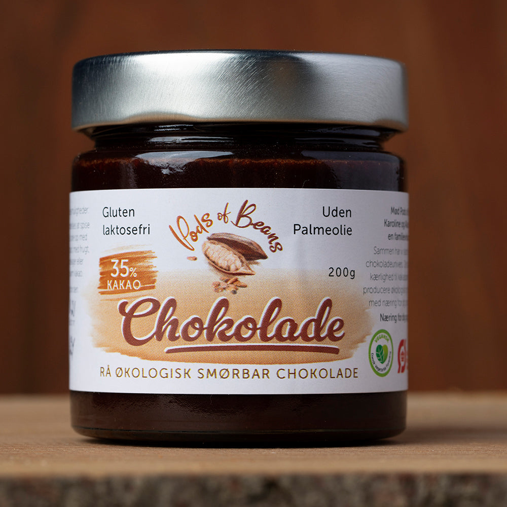 Rå økologisk smørbar chokolade - Forskellige smage